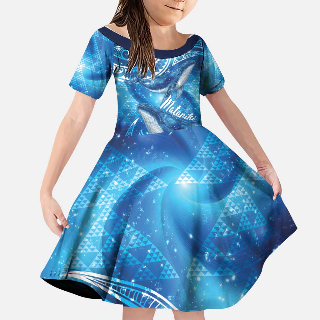 New Zealand Humpback Whale Matariki Family Matching Summer Maxi Dress and Hawaiian Shirt Maori New Year Taniko Niho Taniwha