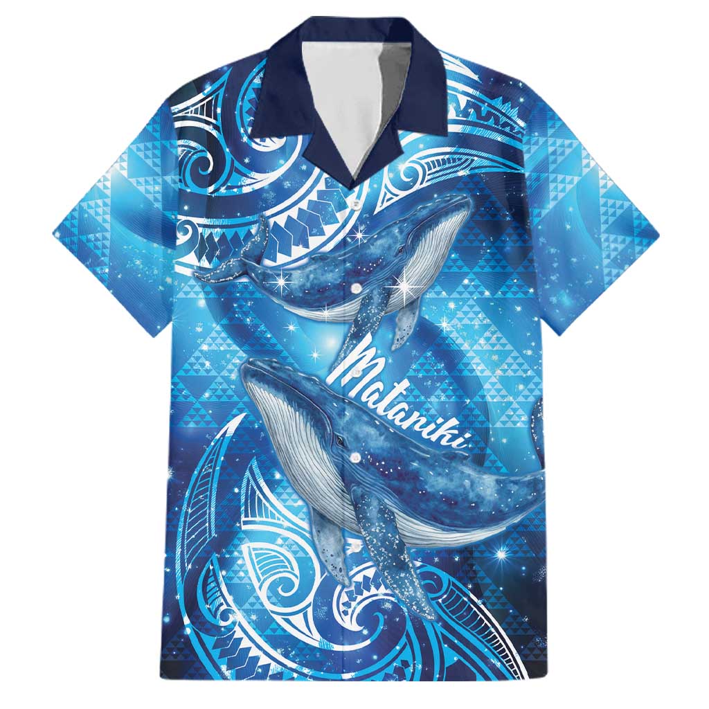 New Zealand Humpback Whale Matariki Family Matching Summer Maxi Dress and Hawaiian Shirt Maori New Year Taniko Niho Taniwha