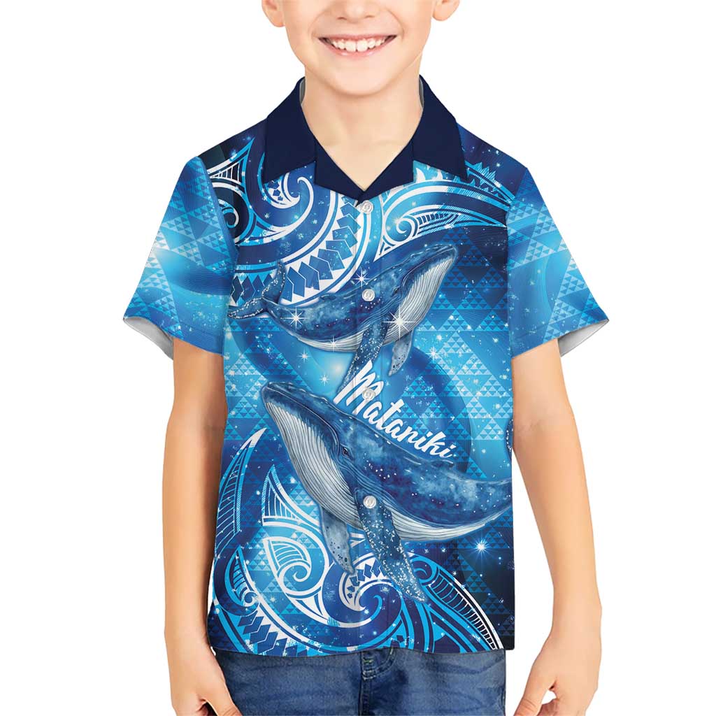 New Zealand Humpback Whale Matariki Family Matching Summer Maxi Dress and Hawaiian Shirt Maori New Year Taniko Niho Taniwha