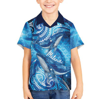New Zealand Humpback Whale Matariki Family Matching Summer Maxi Dress and Hawaiian Shirt Maori New Year Taniko Niho Taniwha