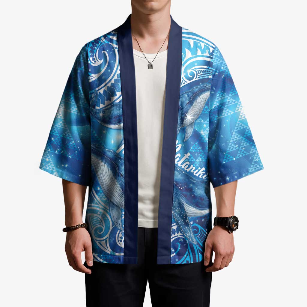 New Zealand Humpback Whale Matariki Kimono Maori New Year Taniko Niho Taniwha LT14 - Polynesian Pride
