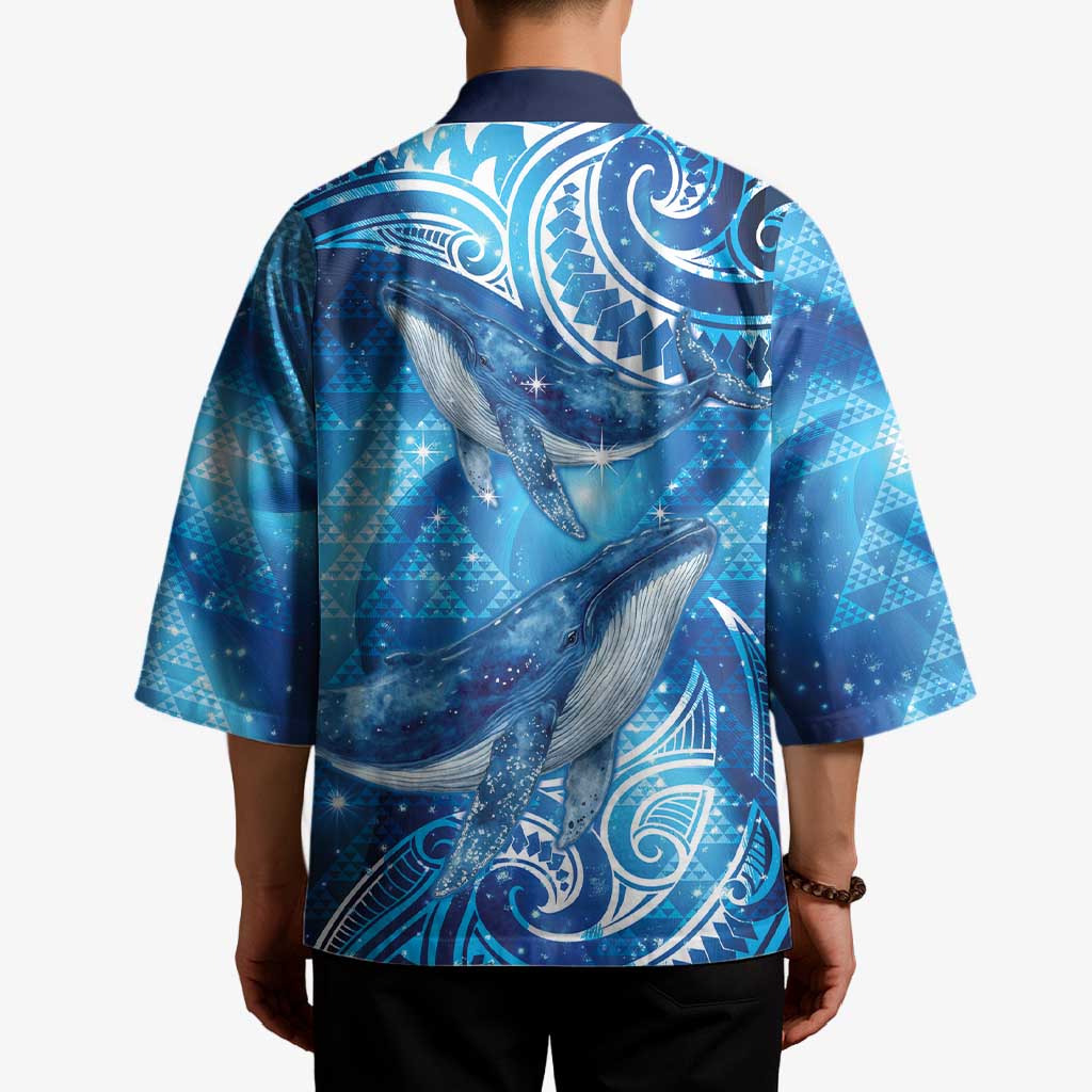 New Zealand Humpback Whale Matariki Kimono Maori New Year Taniko Niho Taniwha LT14 - Polynesian Pride