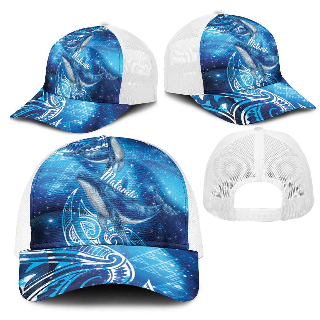 New Zealand Humpback Whale Matariki Mesh Trucker Cap Maori New Year Taniko Niho Taniwha LT14 - Polynesian Pride