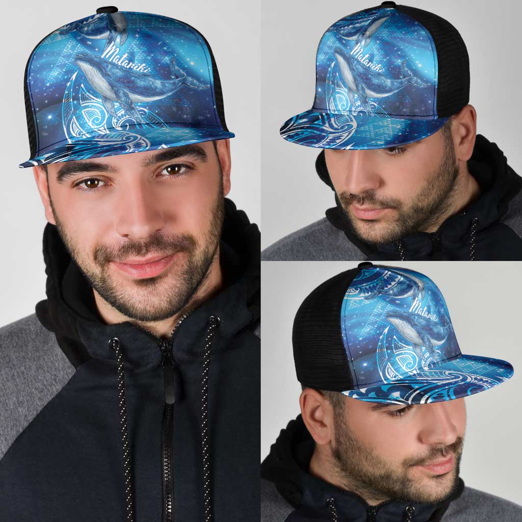 New Zealand Humpback Whale Matariki Mesh Trucker Cap Maori New Year Taniko Niho Taniwha LT14 - Polynesian Pride