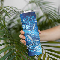 New Zealand Humpback Whale Matariki Skinny Tumbler Maori New Year Taniko Niho Taniwha LT14 - Polynesian Pride