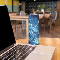 New Zealand Humpback Whale Matariki Skinny Tumbler Maori New Year Taniko Niho Taniwha LT14 - Polynesian Pride