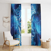 New Zealand Humpback Whale Matariki Window Curtain Maori New Year Taniko Niho Taniwha