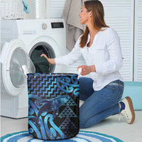 Humpback Whale Matariki New Zealand Laundry Basket NZ Maori Paikea Poutama Luxury Blue