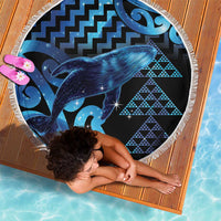 Humpback Whale Matariki New Zealand Beach Blanket NZ Maori Paikea Poutama Luxury Blue LT14 - Polynesian Pride
