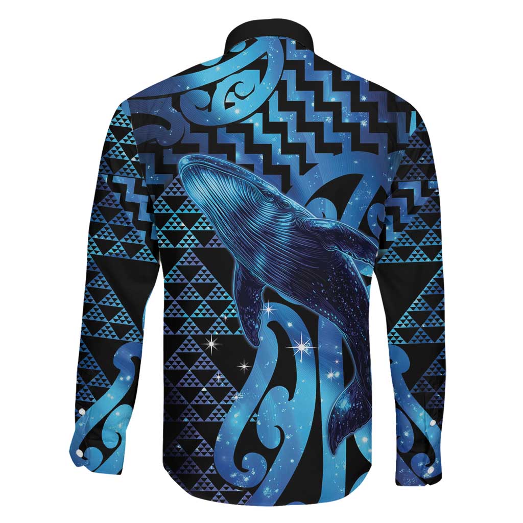 Humpback Whale Matariki New Zealand Family Matching Tank Maxi Dress and Hawaiian Shirt NZ Maori Paikea Poutama Luxury Blue LT14 - Polynesian Pride
