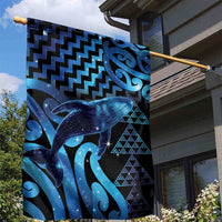 Humpback Whale Matariki New Zealand Garden Flag NZ Maori Paikea Poutama Luxury Blue