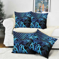 Humpback Whale Matariki New Zealand Pillow Cover NZ Maori Paikea Poutama Luxury Blue