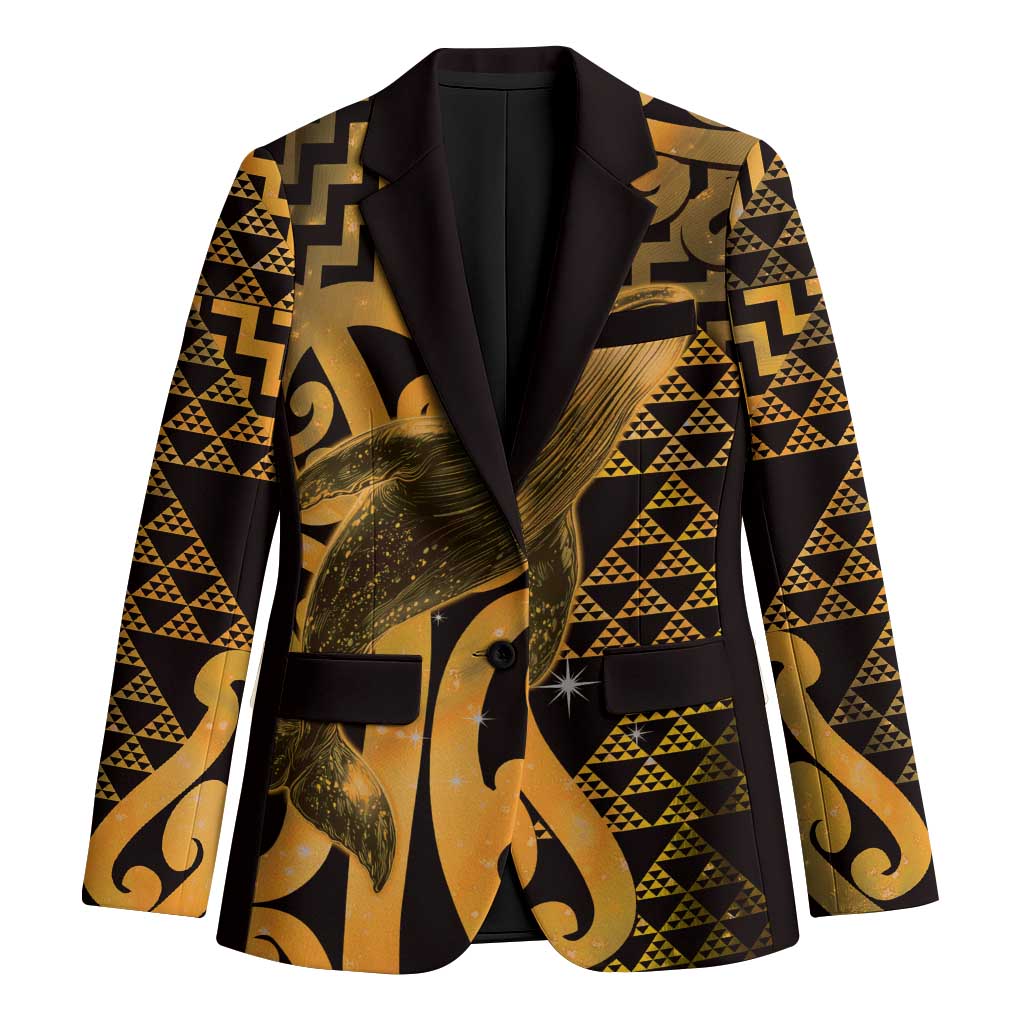 Humpback Whale Matariki New Zealand Blazer NZ Maori Paikea Poutama Luxury Gold