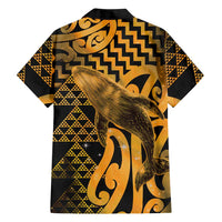Humpback Whale Matariki New Zealand Hawaiian Shirt NZ Maori Paikea Poutama Luxury Gold LT14 - Polynesian Pride