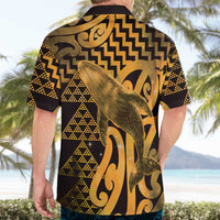 Humpback Whale Matariki New Zealand Hawaiian Shirt NZ Maori Paikea Poutama Luxury Gold LT14 - Polynesian Pride