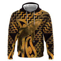 Humpback Whale Matariki New Zealand Hoodie NZ Maori Paikea Poutama Luxury Gold LT14 Pullover Hoodie Gold - Polynesian Pride