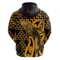 Humpback Whale Matariki New Zealand Hoodie NZ Maori Paikea Poutama Luxury Gold LT14 - Polynesian Pride
