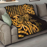 Humpback Whale Matariki New Zealand Quilt NZ Maori Paikea Poutama Luxury Gold LT14 - Polynesian Pride