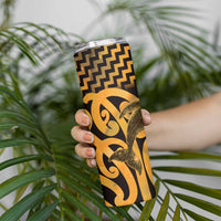 Humpback Whale Matariki New Zealand Skinny Tumbler NZ Maori Paikea Poutama Luxury Gold LT14 - Polynesian Pride