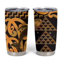 Humpback Whale Matariki New Zealand Tumbler Cup NZ Maori Paikea Poutama Luxury Gold LT14 Gold - Polynesian Pride