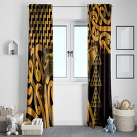 Humpback Whale Matariki New Zealand Window Curtain NZ Maori Paikea Poutama Luxury Gold