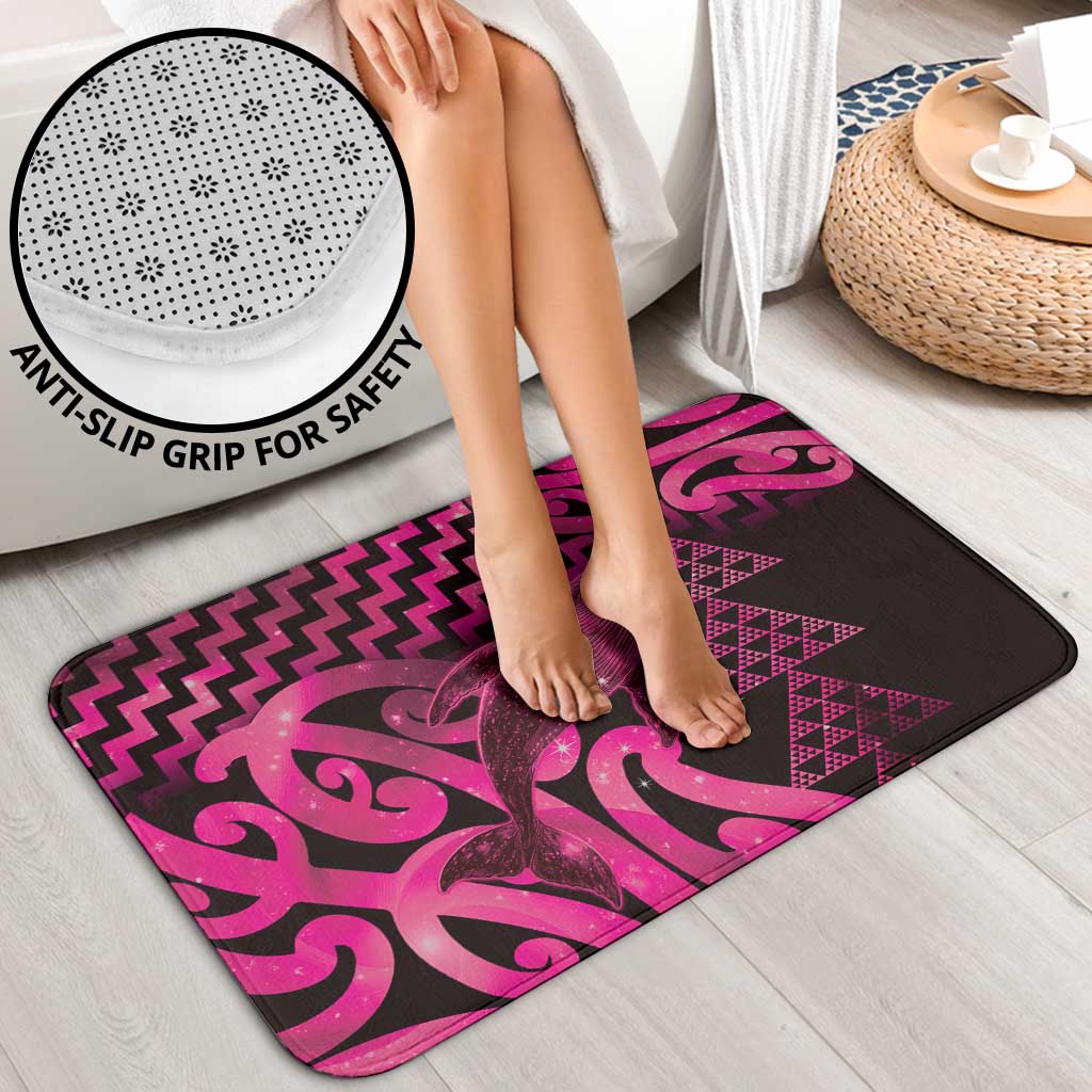 Humpback Whale Matariki New Zealand Bathroom Set NZ Maori Paikea Poutama Luxury Pink