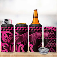 Humpback Whale Matariki New Zealand 4 in 1 Can Cooler Tumbler NZ Maori Paikea Poutama Luxury Pink LT14 - Polynesian Pride