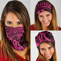 Humpback Whale Matariki New Zealand Neck Gaiter NZ Maori Paikea Poutama Luxury Pink