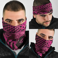 Humpback Whale Matariki New Zealand Neck Gaiter NZ Maori Paikea Poutama Luxury Pink