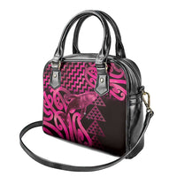 Humpback Whale Matariki New Zealand Shoulder Handbag NZ Maori Paikea Poutama Luxury Pink