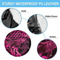 Humpback Whale Matariki New Zealand Spare Tire Cover NZ Maori Paikea Poutama Luxury Pink LT14 - Polynesian Pride