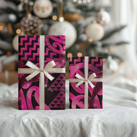 Humpback Whale Matariki New Zealand Wrapping Paper NZ Maori Paikea Poutama Luxury Pink LT14 - Polynesian Pride