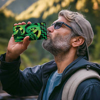 Humpback Whale Matariki New Zealand 4 in 1 Can Cooler Tumbler NZ Maori Paikea Poutama Luxury Green LT14 - Polynesian Pride