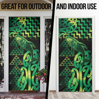 Humpback Whale Matariki New Zealand Door Cover NZ Maori Paikea Poutama Luxury Green LT14 - Polynesian Pride