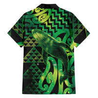 Humpback Whale Matariki New Zealand Hawaiian Shirt NZ Maori Paikea Poutama Luxury Green LT14 - Polynesian Pride