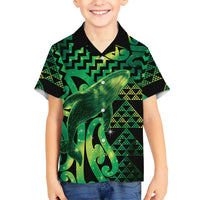 Humpback Whale Matariki New Zealand Hawaiian Shirt NZ Maori Paikea Poutama Luxury Green LT14 - Polynesian Pride