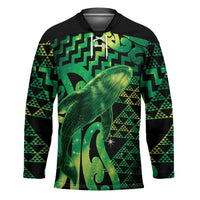 Humpback Whale Matariki New Zealand Hockey Jersey NZ Maori Paikea Poutama Luxury Green LT14 Unisex Green - Polynesian Pride