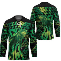 Humpback Whale Matariki New Zealand Hockey Jersey NZ Maori Paikea Poutama Luxury Green LT14 - Polynesian Pride