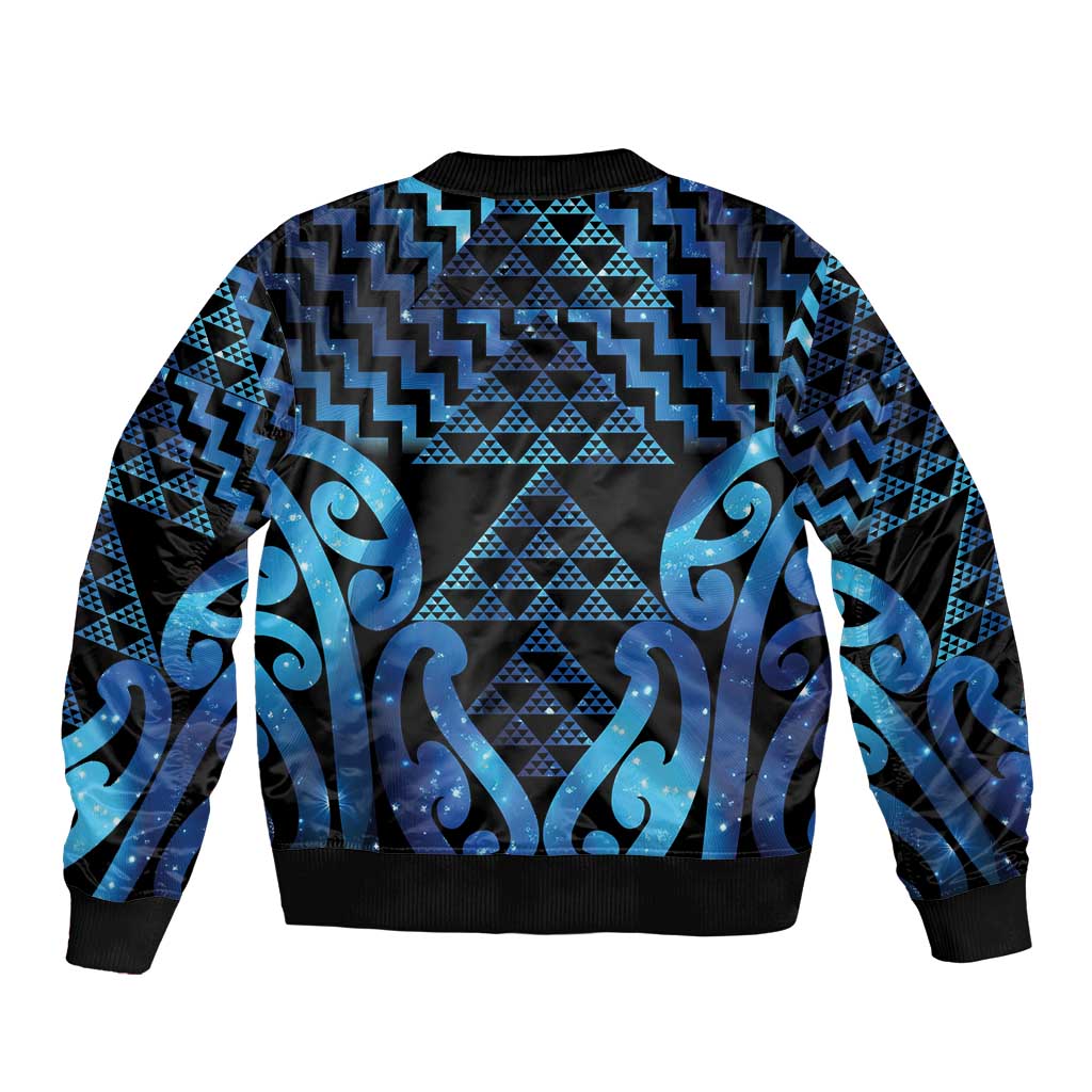 Taniko Motifs Matariki New Zealand Bomber Jacket NZ Niho Taniwha Poutama