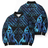 Taniko Motifs Matariki New Zealand Bomber Puffer Jacket NZ Niho Taniwha Poutama