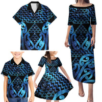 Taniko Motifs Matariki New Zealand Family Matching Puletasi and Hawaiian Shirt NZ Niho Taniwha Poutama LT14 - Polynesian Pride