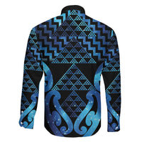 Taniko Motifs Matariki New Zealand Family Matching Tank Maxi Dress and Hawaiian Shirt NZ Niho Taniwha Poutama LT14 - Polynesian Pride