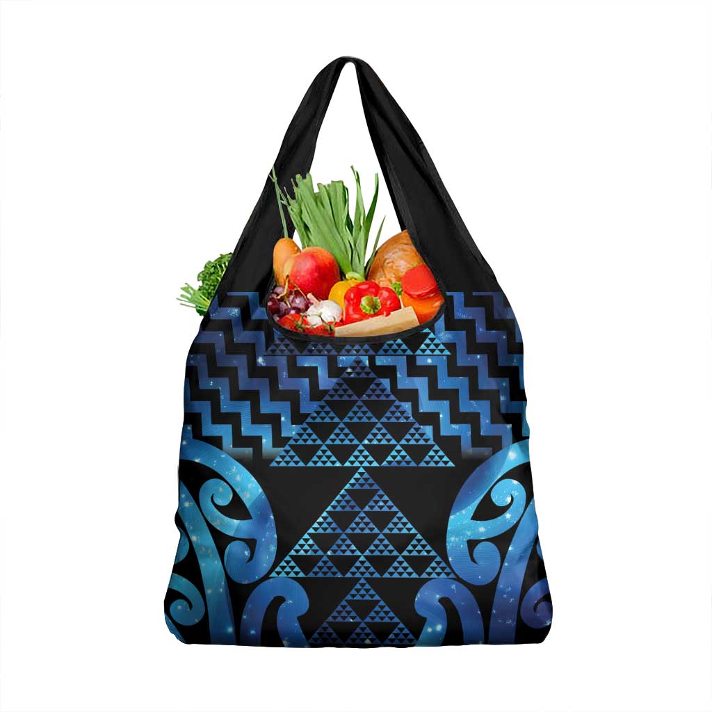 Taniko Motifs Matariki New Zealand Grocery Bag NZ Niho Taniwha Poutama