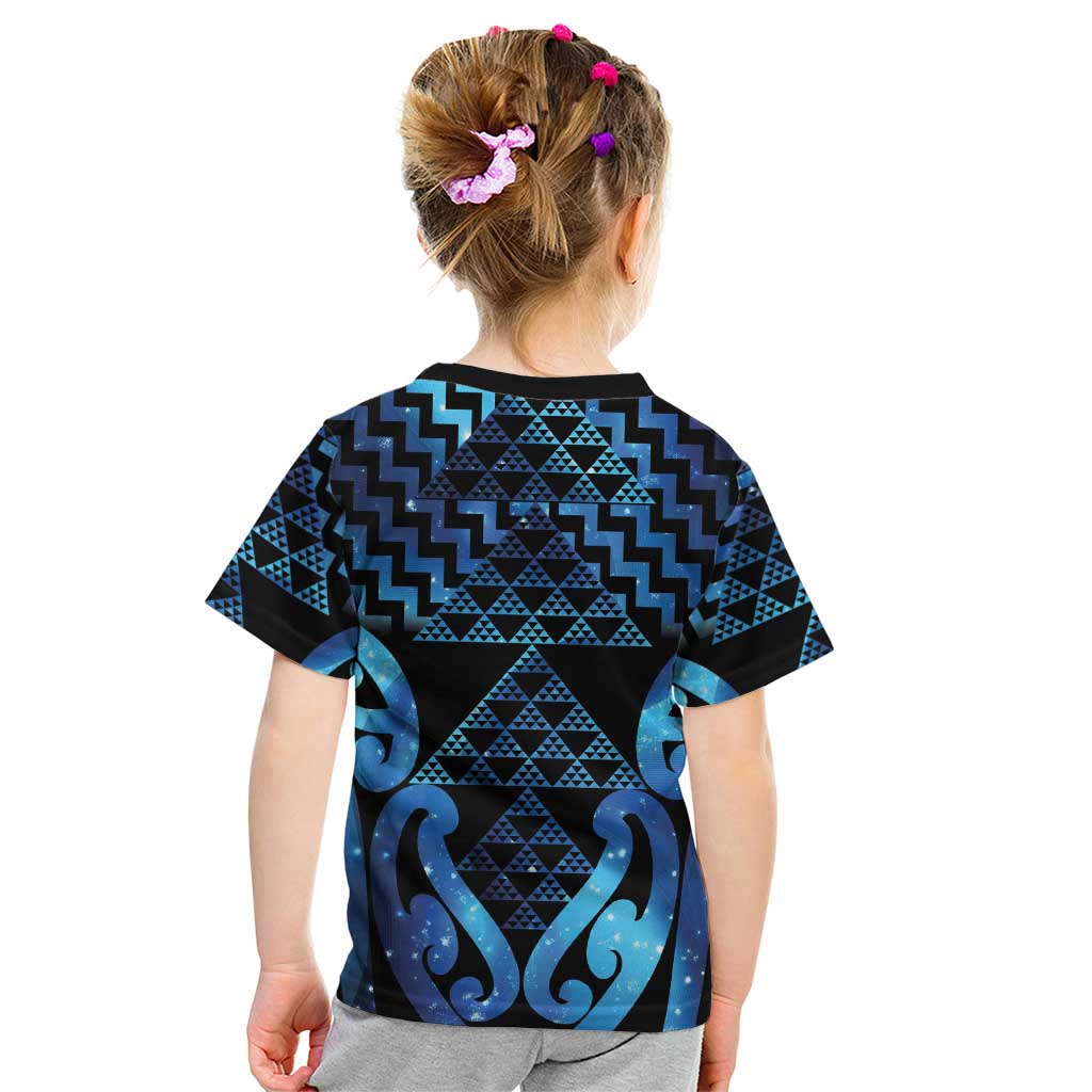 Taniko Motifs Matariki New Zealand Kid T Shirt NZ Niho Taniwha Poutama