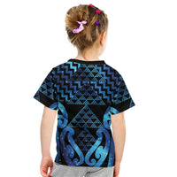Taniko Motifs Matariki New Zealand Kid T Shirt NZ Niho Taniwha Poutama