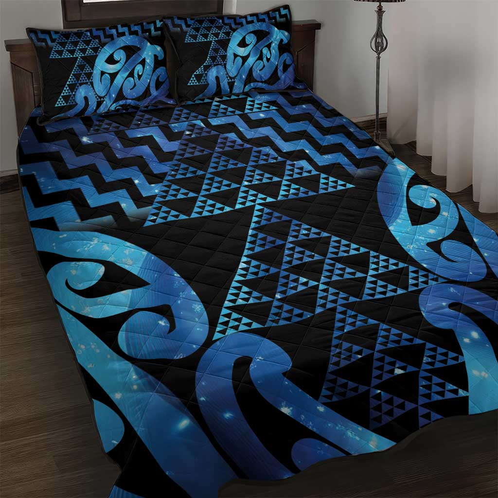 Taniko Motifs Matariki New Zealand Quilt Bed Set NZ Niho Taniwha Poutama