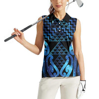 Taniko Motifs Matariki New Zealand Women Sleeveless Polo Shirt NZ Niho Taniwha Poutama LT14 - Polynesian Pride
