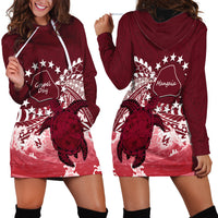 Cook Islands Mangaia Gospel Day Hoodie Dress Polynesian Art With Sea Turtle