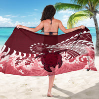 Cook Islands Mangaia Gospel Day Sarong Polynesian Art With Sea Turtle
