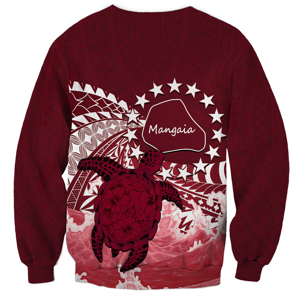 Cook Islands Mangaia Gospel Day Sweatshirt Polynesian Art With Sea Turtle